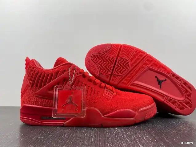 Rep TBkick Red Flyknit Jordan Retro 4 AQ3559-600 0506
